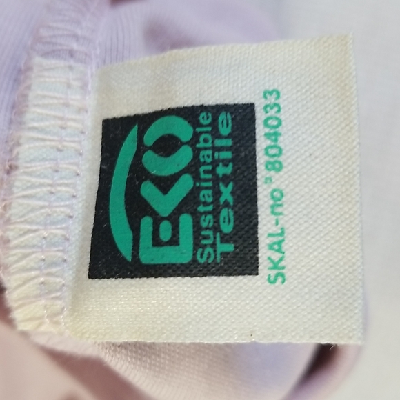 ORGANIC COTTON BABY BODY SUIT 3- 6 MONTHS IN MAUVE  LUKEENO - Picture 8 of 8